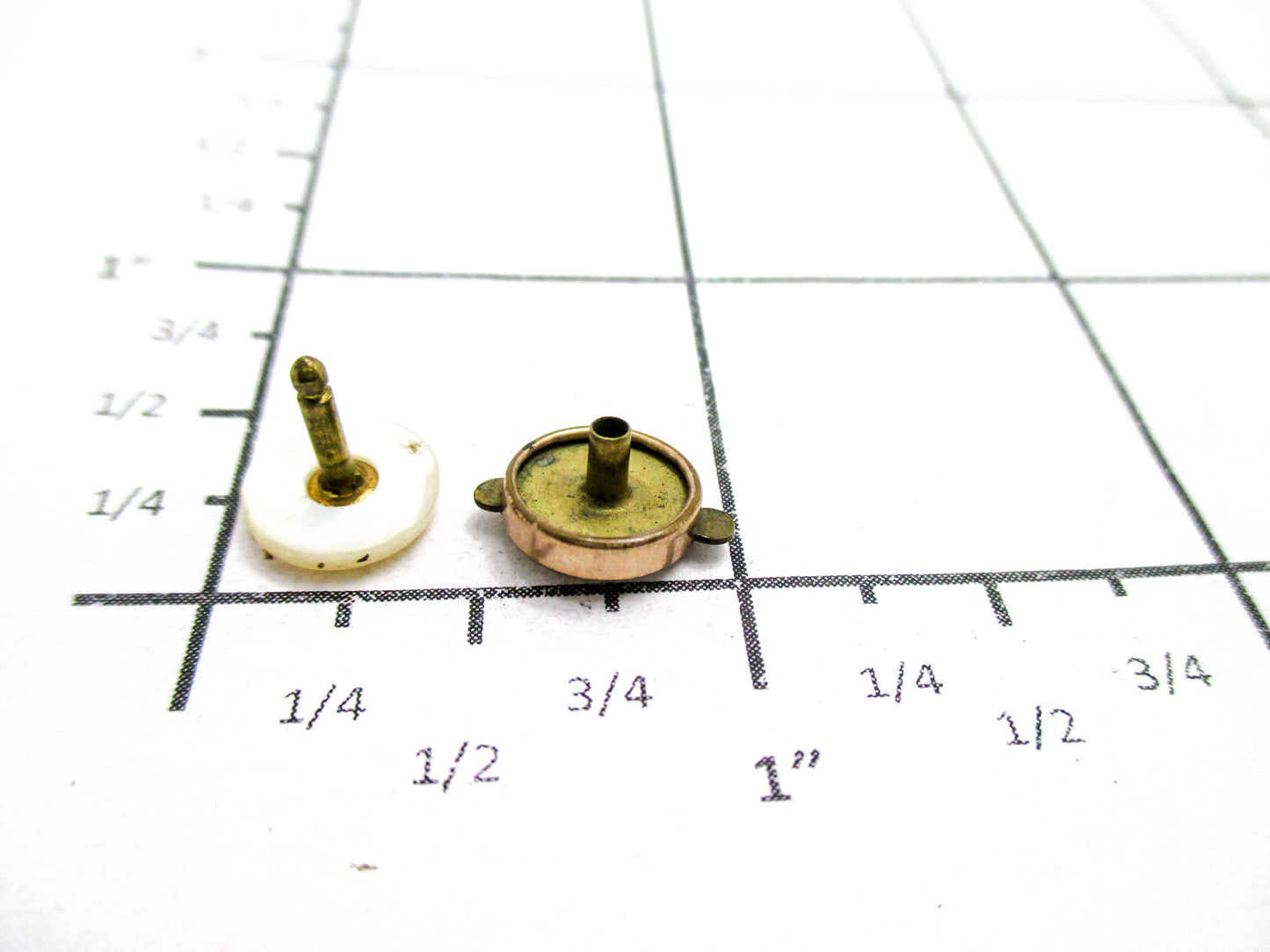 1880s Carved Pearl Stud - Victorian Universal Button