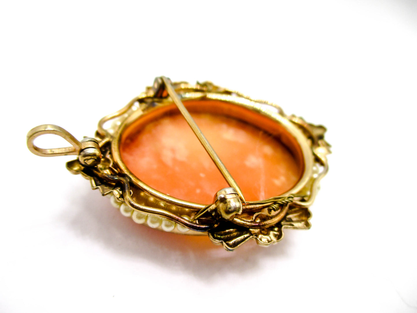 Gorgeous Cameo Brooch Pendant By Van Dell Jewelry Co.