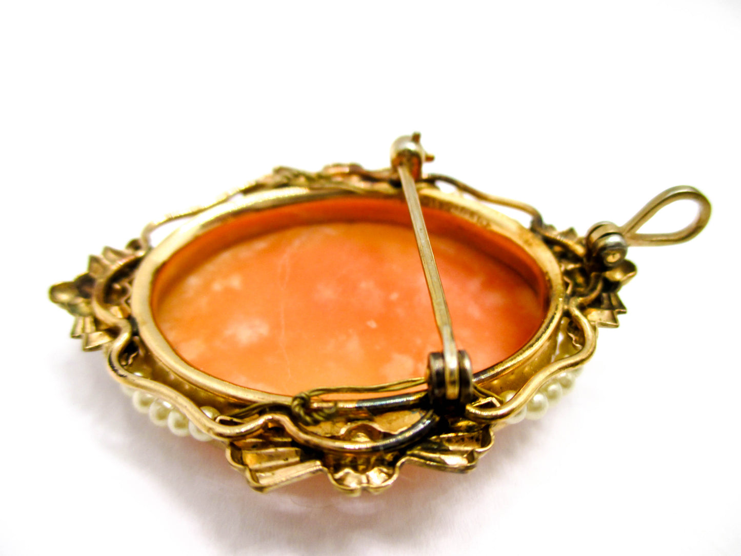 Gorgeous Cameo Brooch Pendant By Van Dell Jewelry Co.