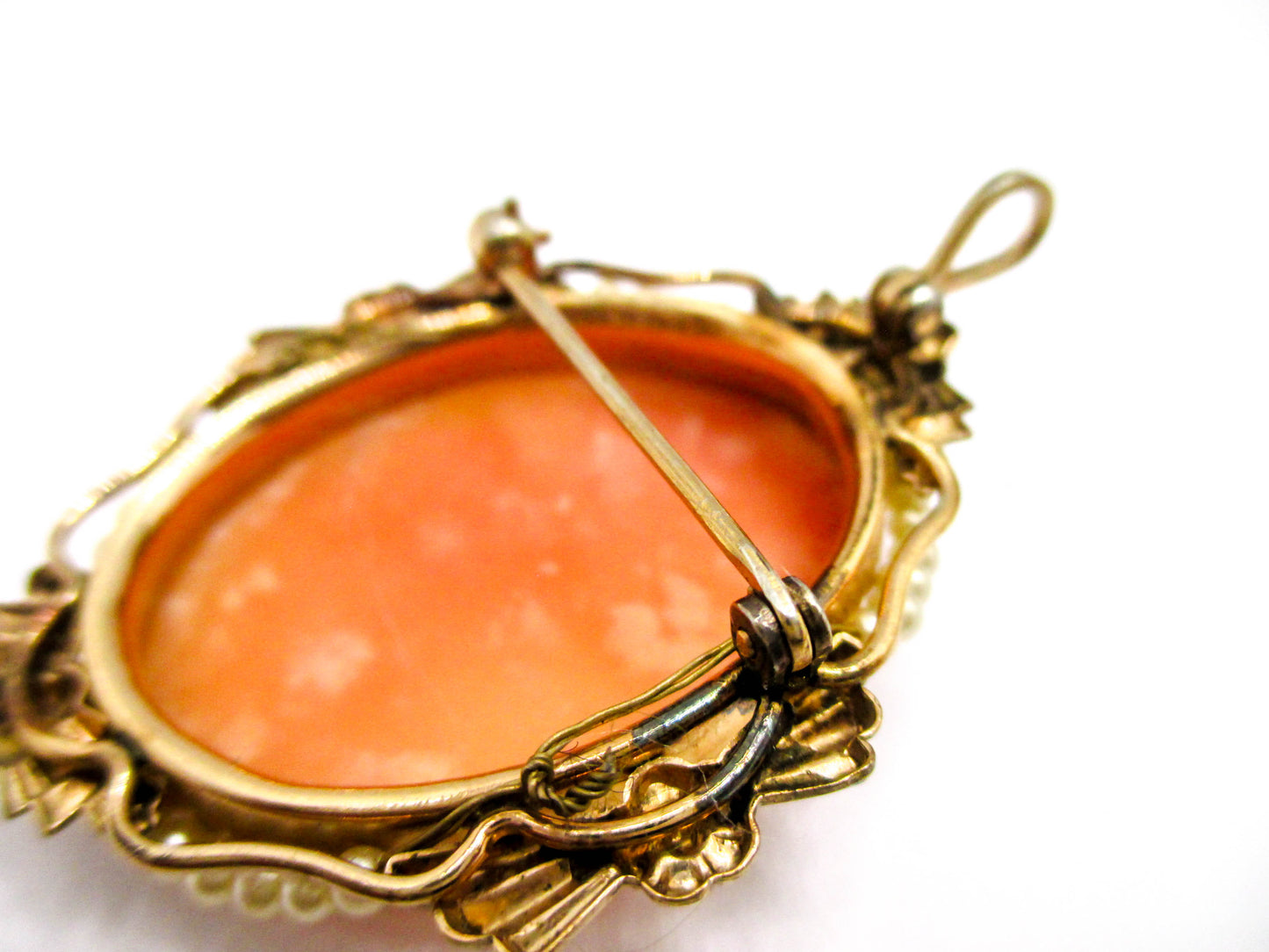 Gorgeous Cameo Brooch Pendant By Van Dell Jewelry Co.