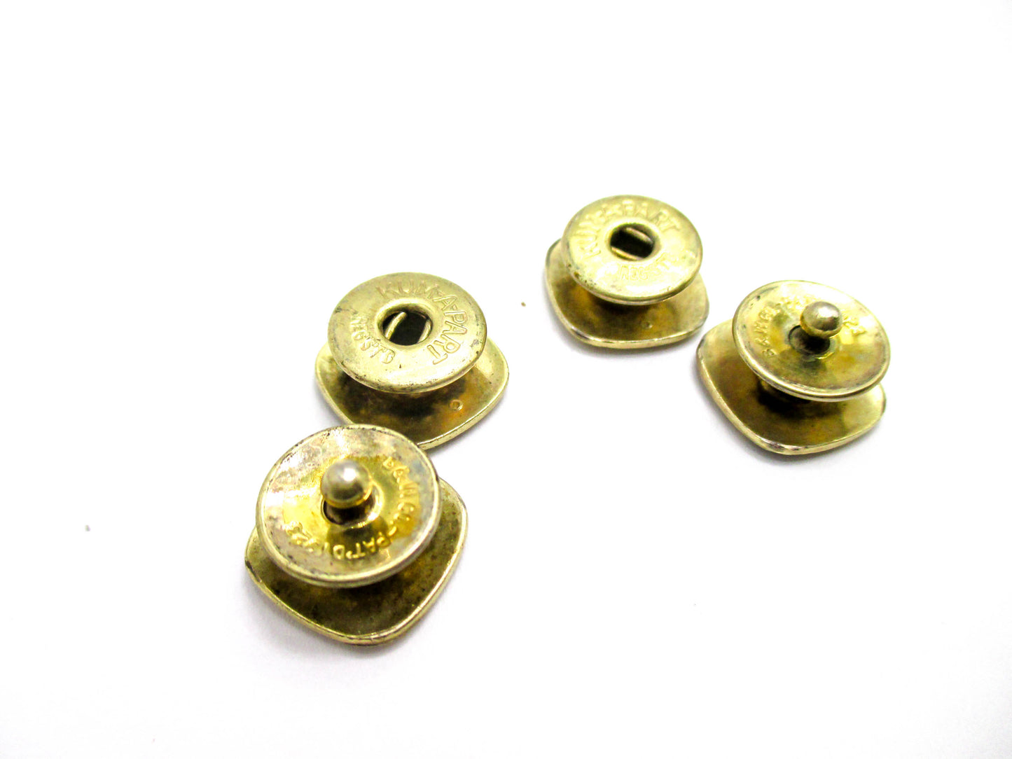 1920s Gold Tone Snap Cufflinks