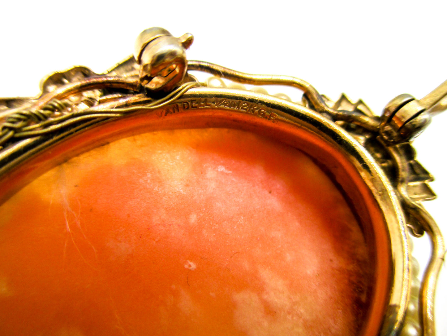 Gorgeous Cameo Brooch Pendant By Van Dell Jewelry Co.