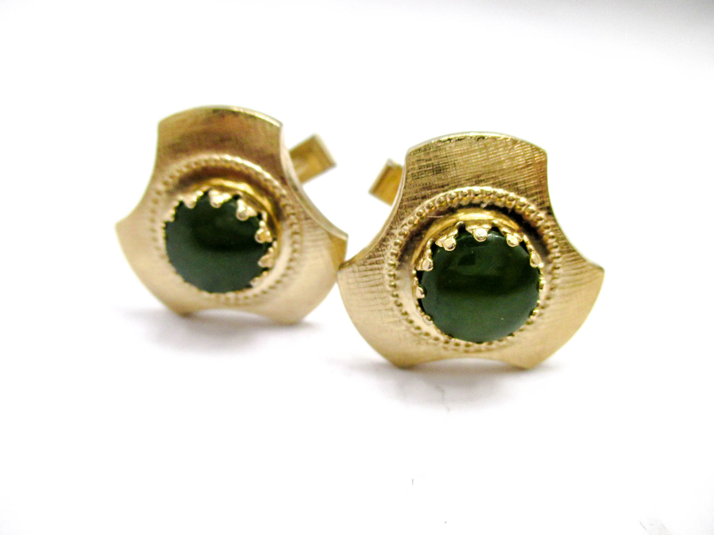 Quality Vintage Nephrite Jade Cufflinks
