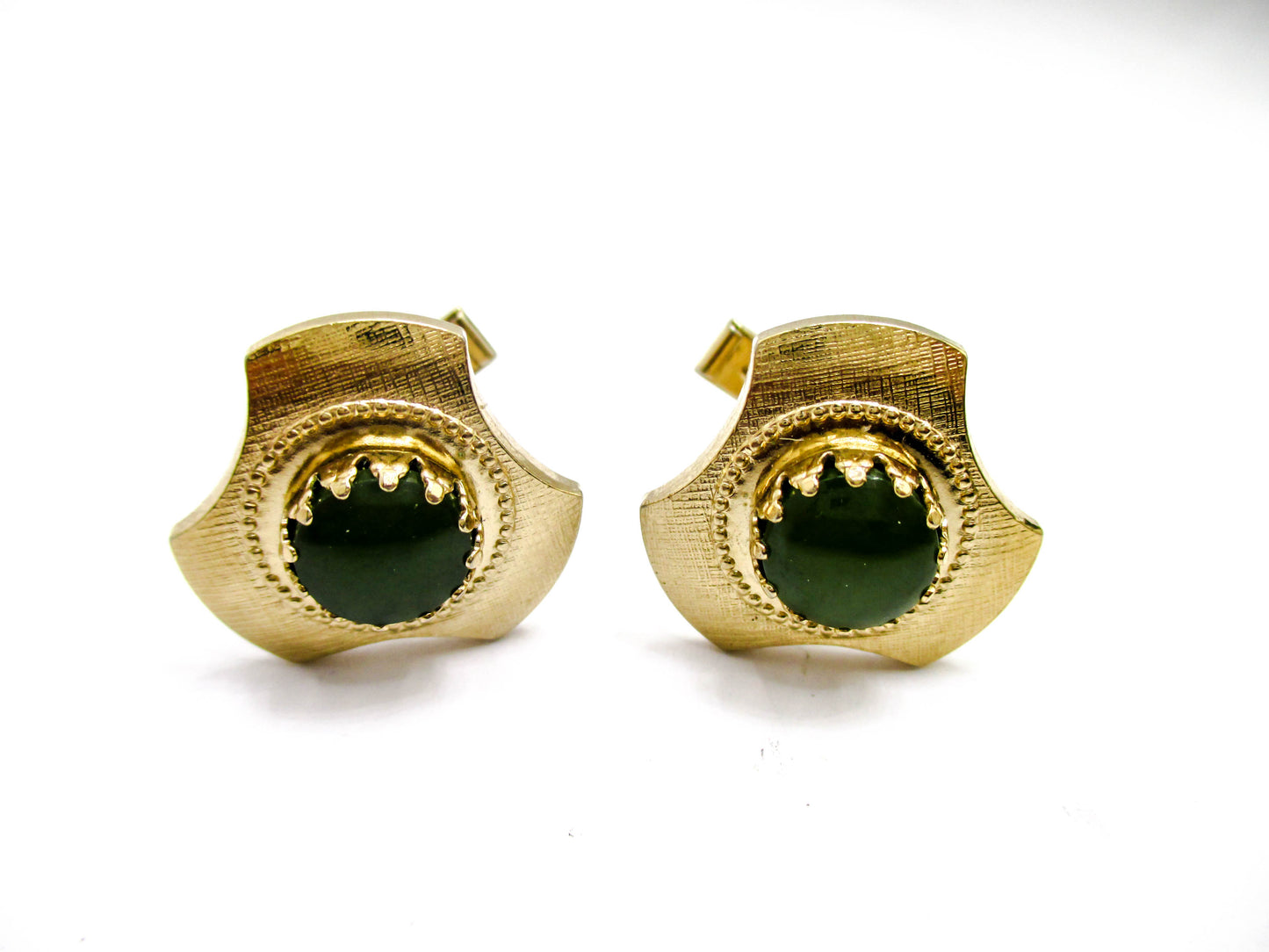 Quality Vintage Nephrite Jade Cufflinks