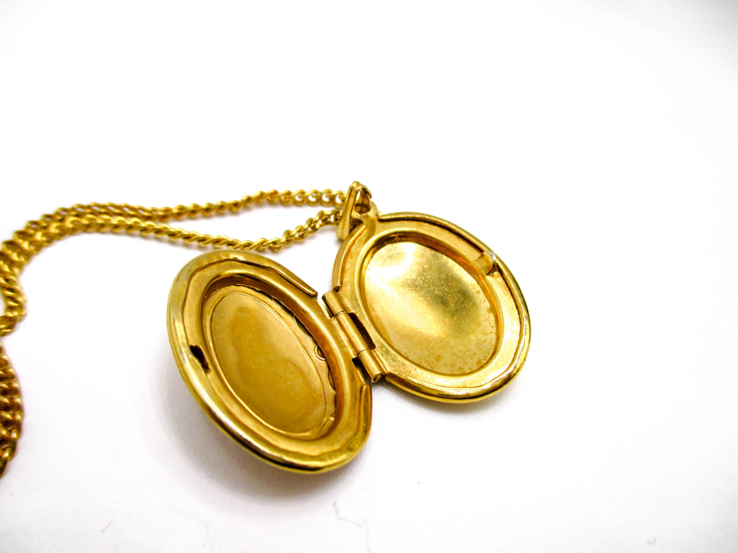 Vintage Damascene Locket Necklace