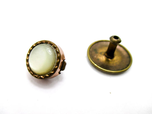 1880s Bachelor Button Stud - Mother of Pearl Center