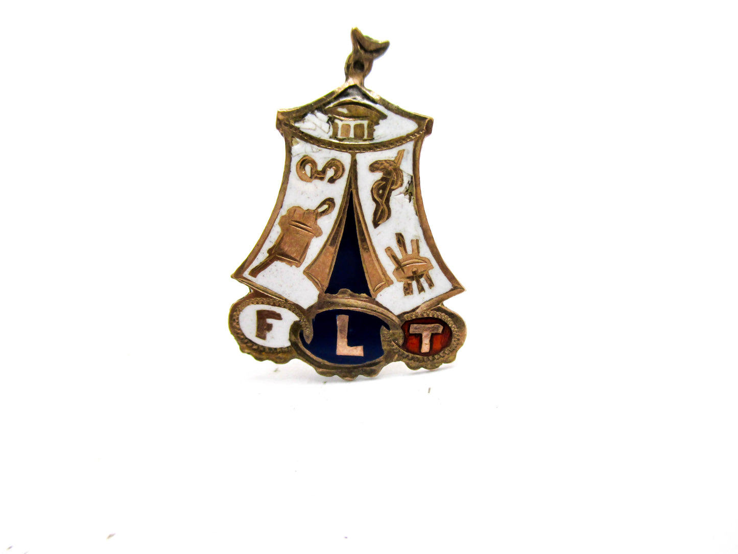 Odd Fellows Antique Enamel Hat Pin