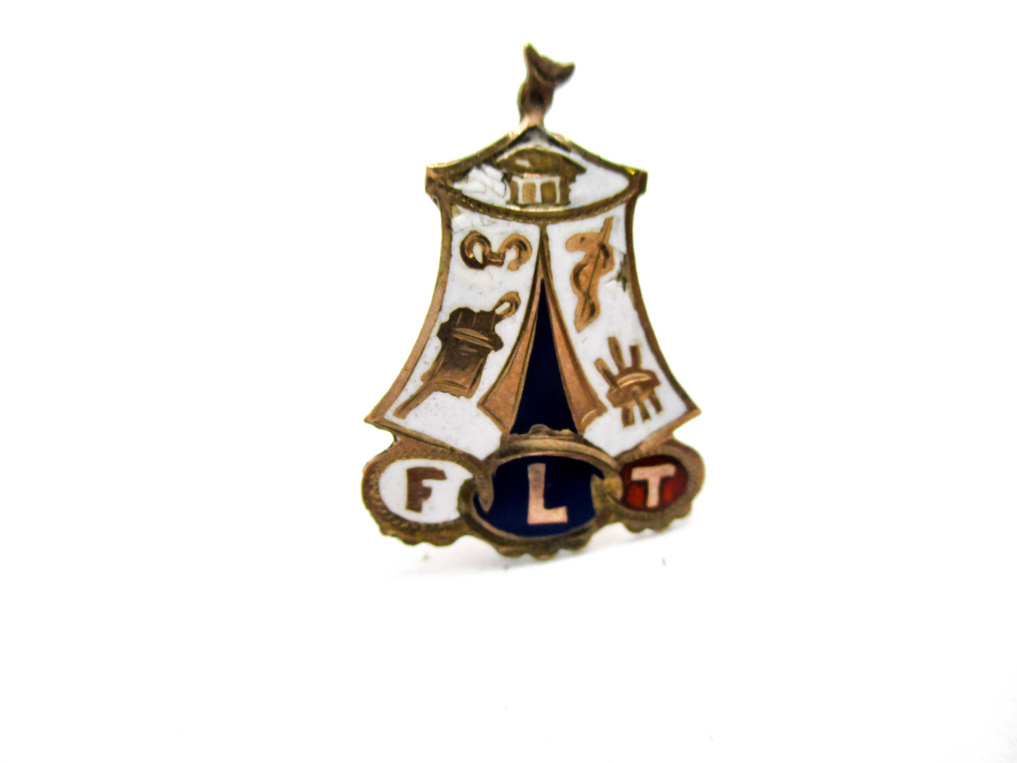 Odd Fellows Antique Enamel Hat Pin