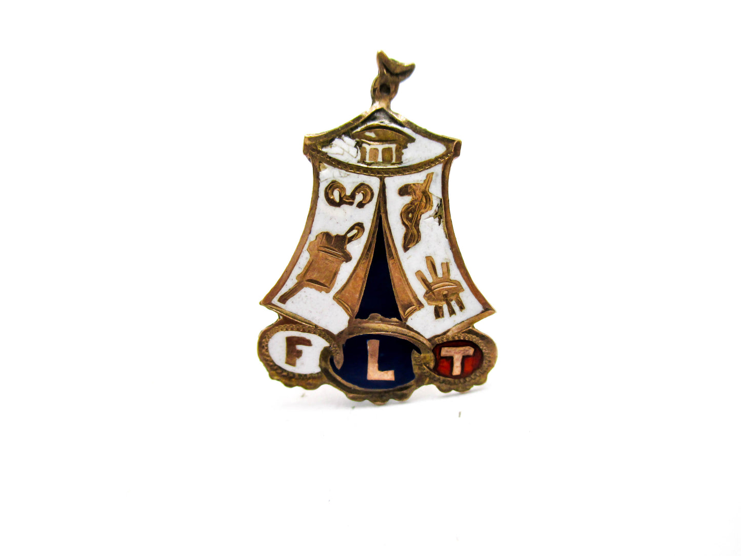 Odd Fellows Antique Enamel Hat Pin