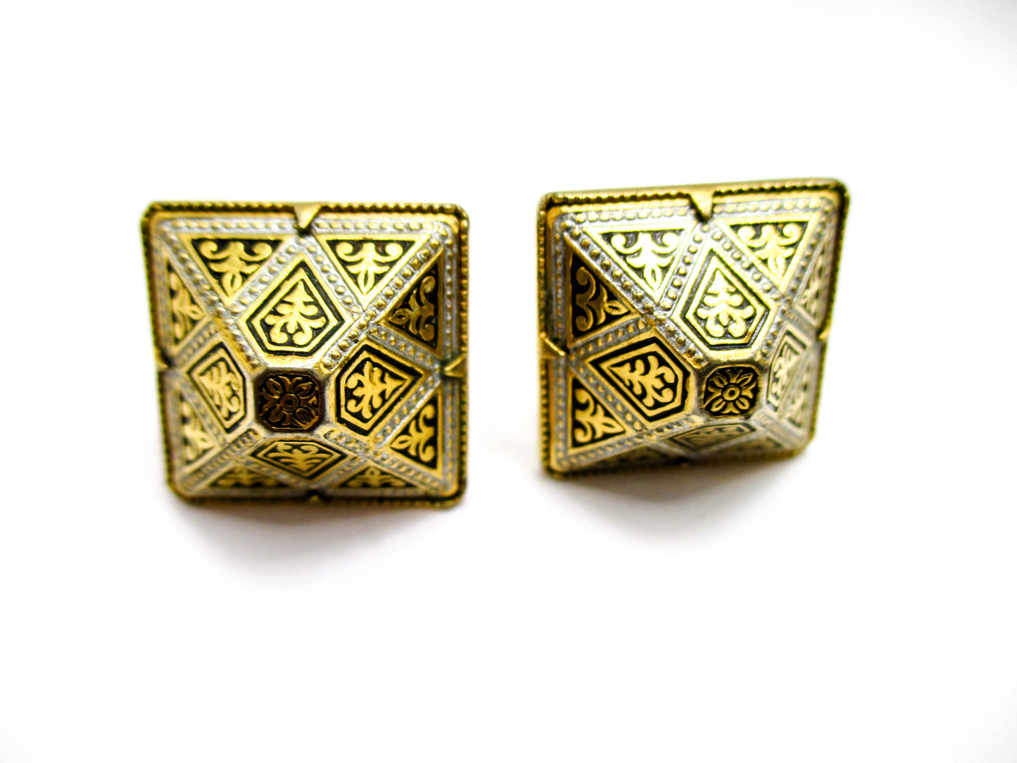 Vintage Screw-back Earrings from Toledo Spain
