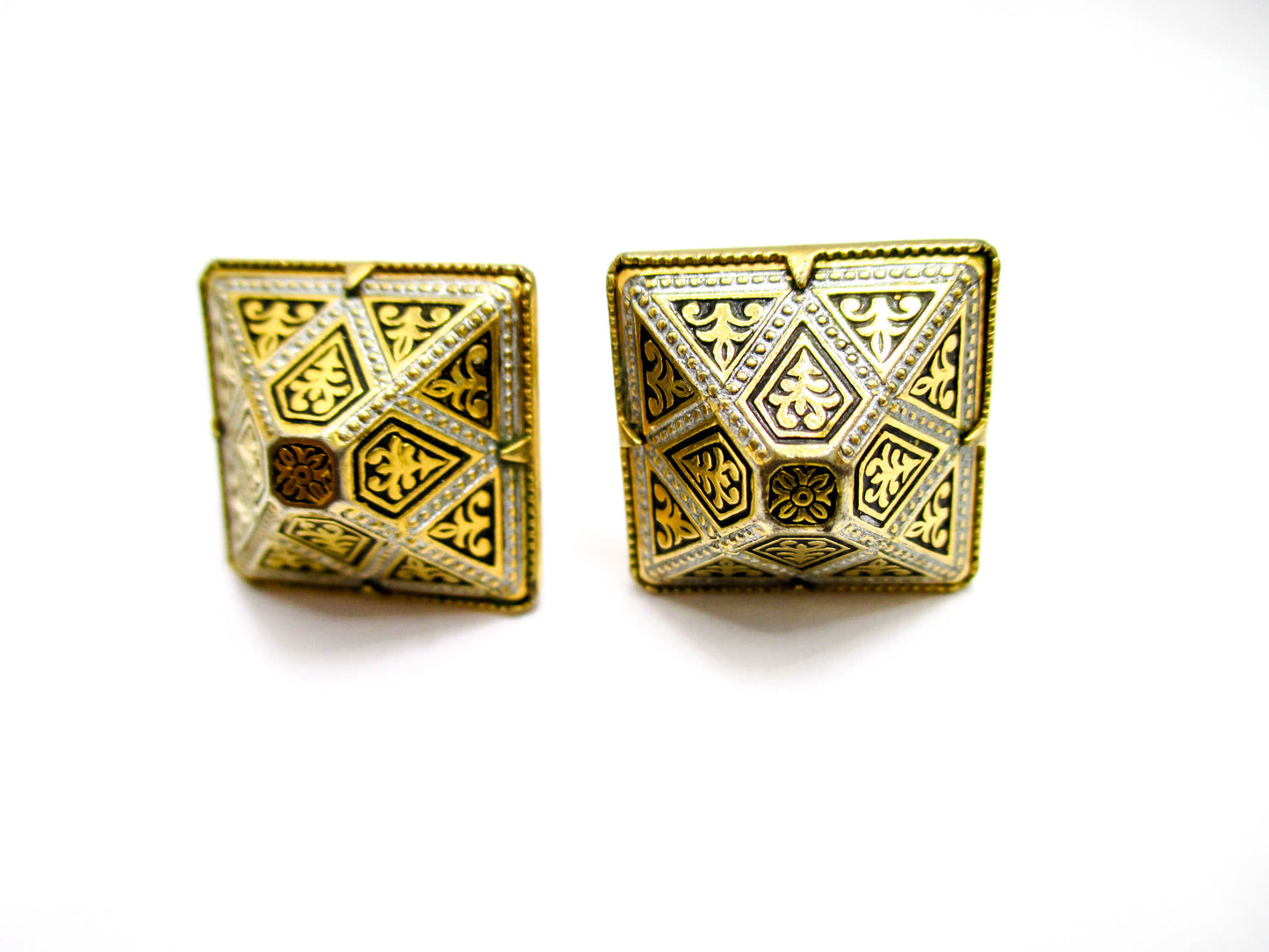 Vintage Screw-back Earrings from Toledo Spain
