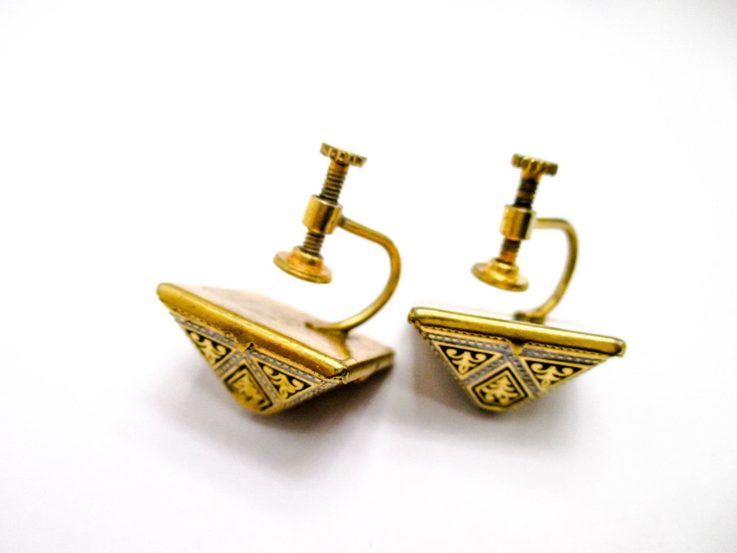 Vintage Screw-back Earrings from Toledo Spain