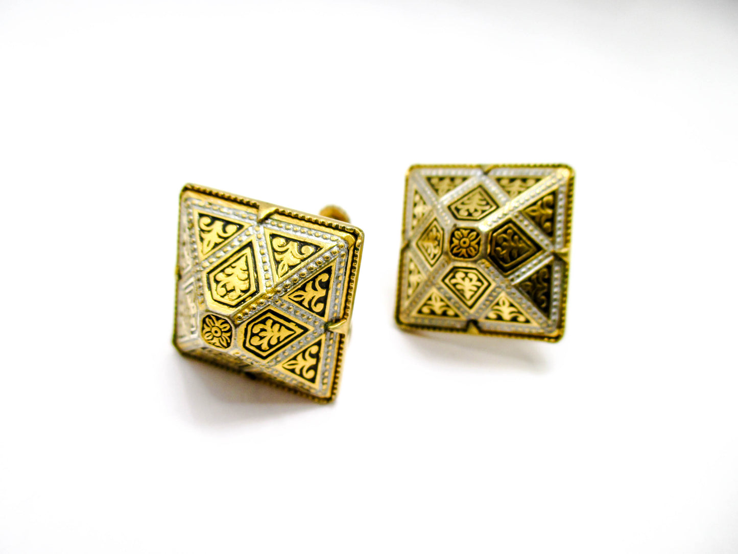 Vintage Screw-back Earrings from Toledo Spain