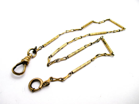 SIMMONS 20th Century Watch Chain - Fancy Bar Link 4.5g