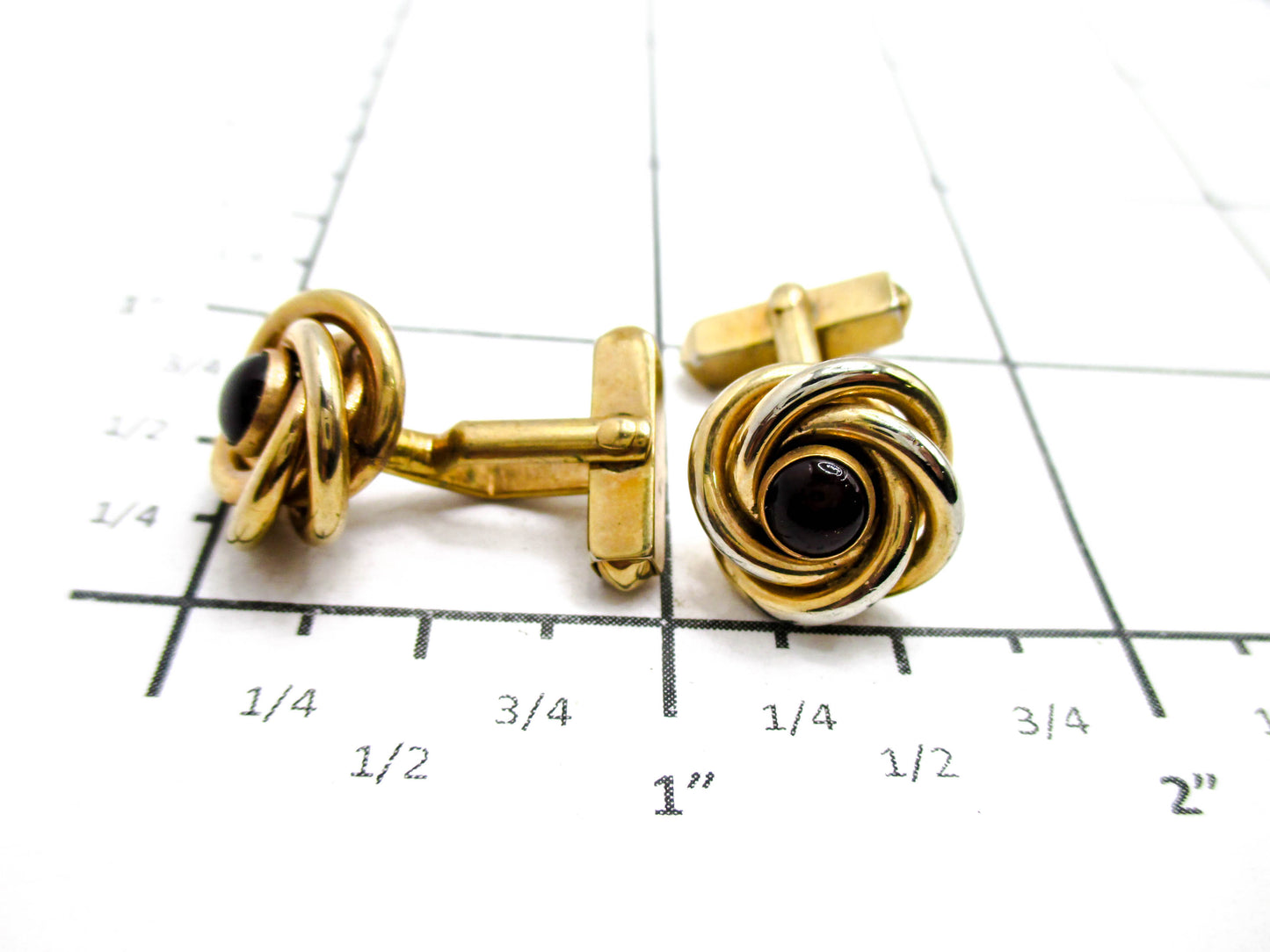 Vintage Love Knot Cufflinks by Swank