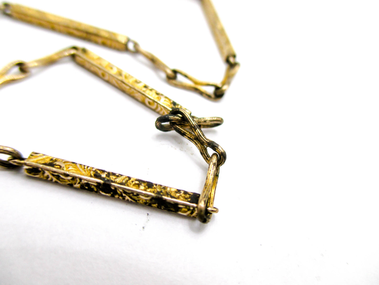 SIMMONS 20th Century Watch Chain - Fancy Bar Link 4.5g