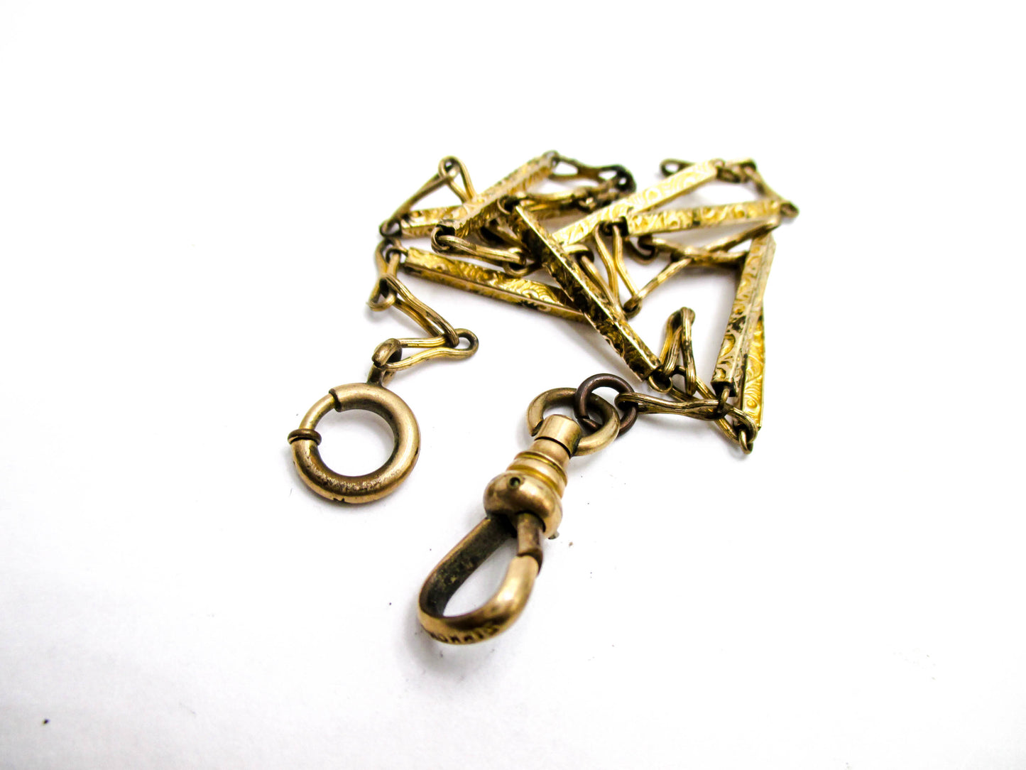 SIMMONS 20th Century Watch Chain - Fancy Bar Link 4.5g