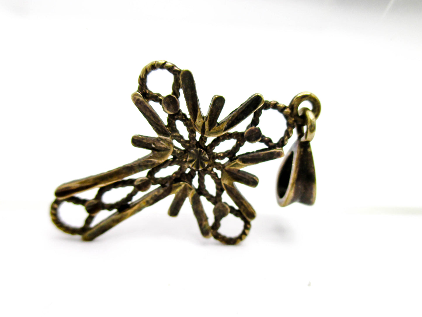 Vintage Cross Pendant - Gold Vermeil - Silver Pendant