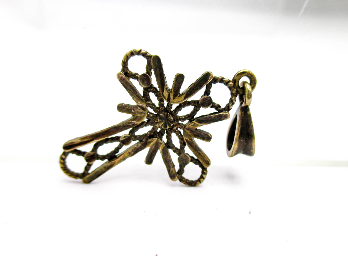 Vintage Cross Pendant - Gold Vermeil - Silver Pendant