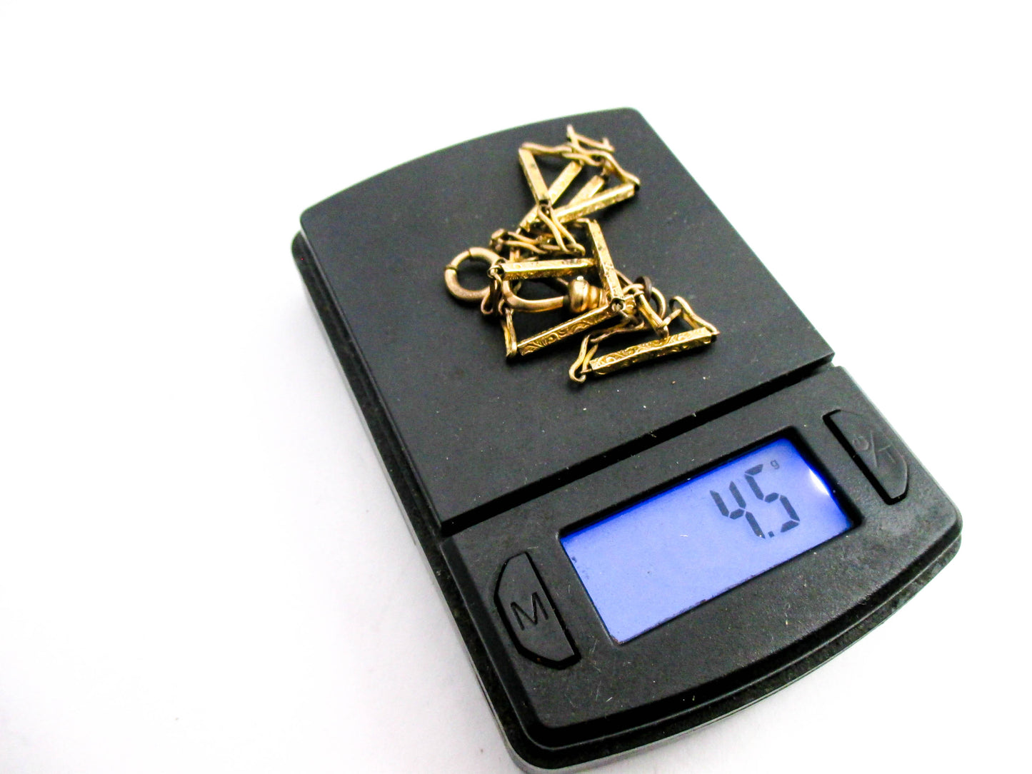 SIMMONS 20th Century Watch Chain - Fancy Bar Link 4.5g