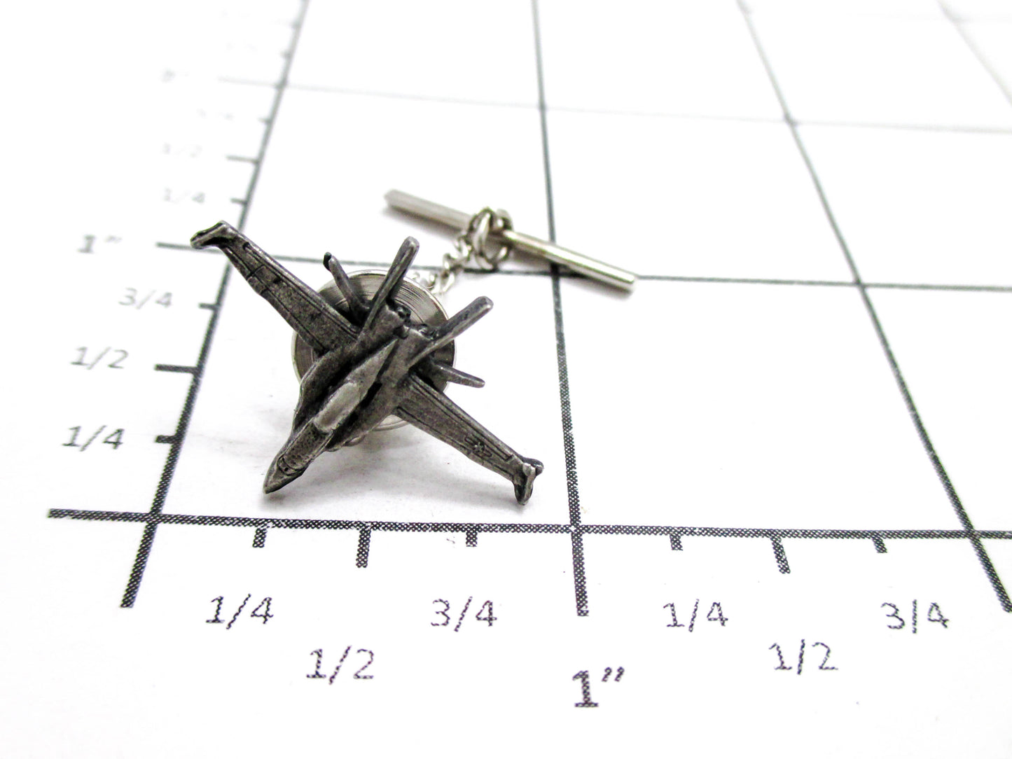 F/A 18 Hornet Tie or Lapel Pin - A Pewter Military Pin