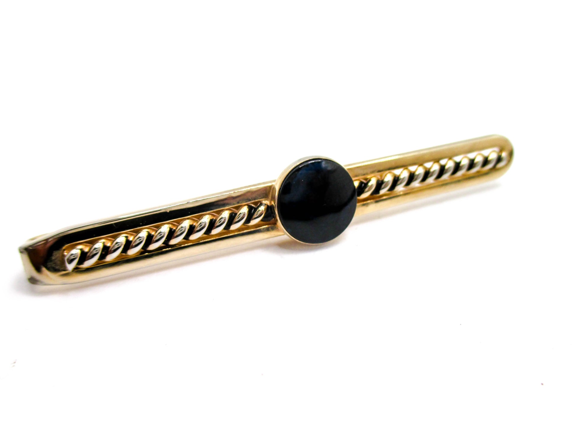 Long, Elegant, Deep Blue Tie Clip - Signed SWANK