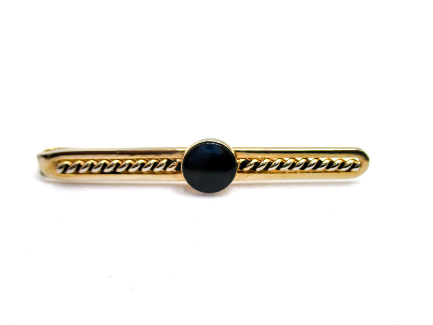 Long, Elegant, Deep Blue Tie Clip - Signed SWANK