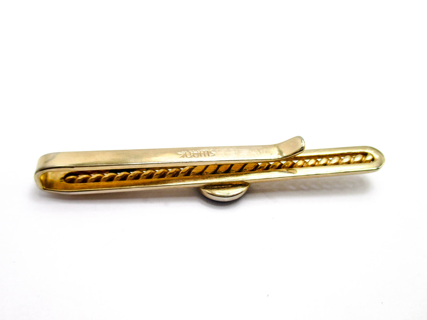 Long, Elegant, Deep Blue Tie Clip - Signed SWANK