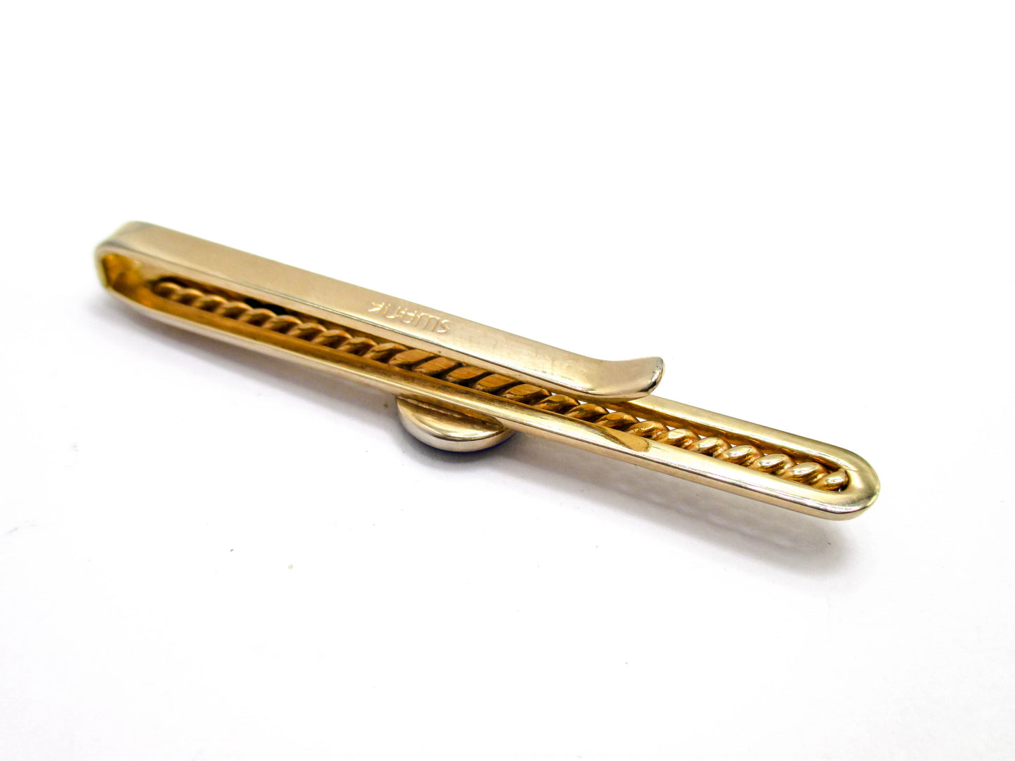 Long, Elegant, Deep Blue Tie Clip - Signed SWANK