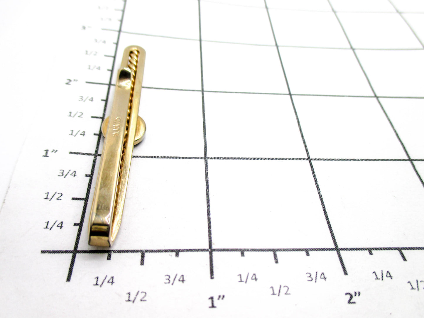 Long, Elegant, Deep Blue Tie Clip - Signed SWANK