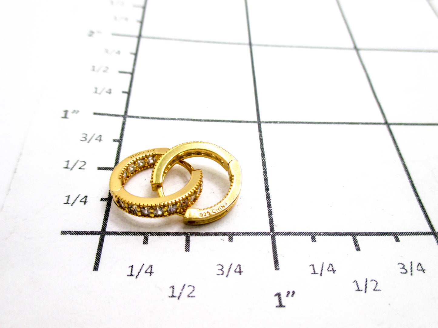 Vermeil Sterling Silver Small Huggie Earrings