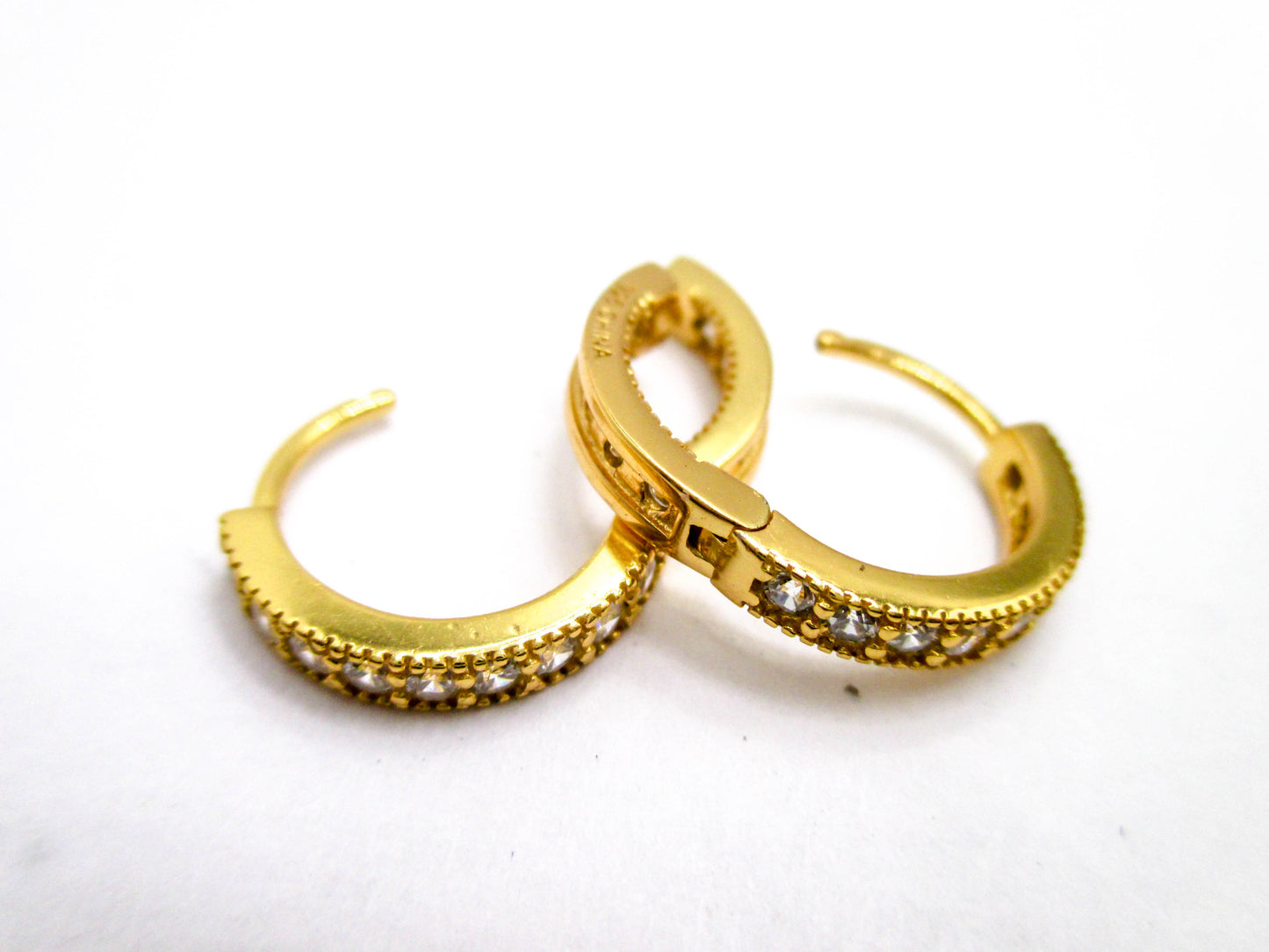 Vermeil Sterling Silver Small Huggie Earrings