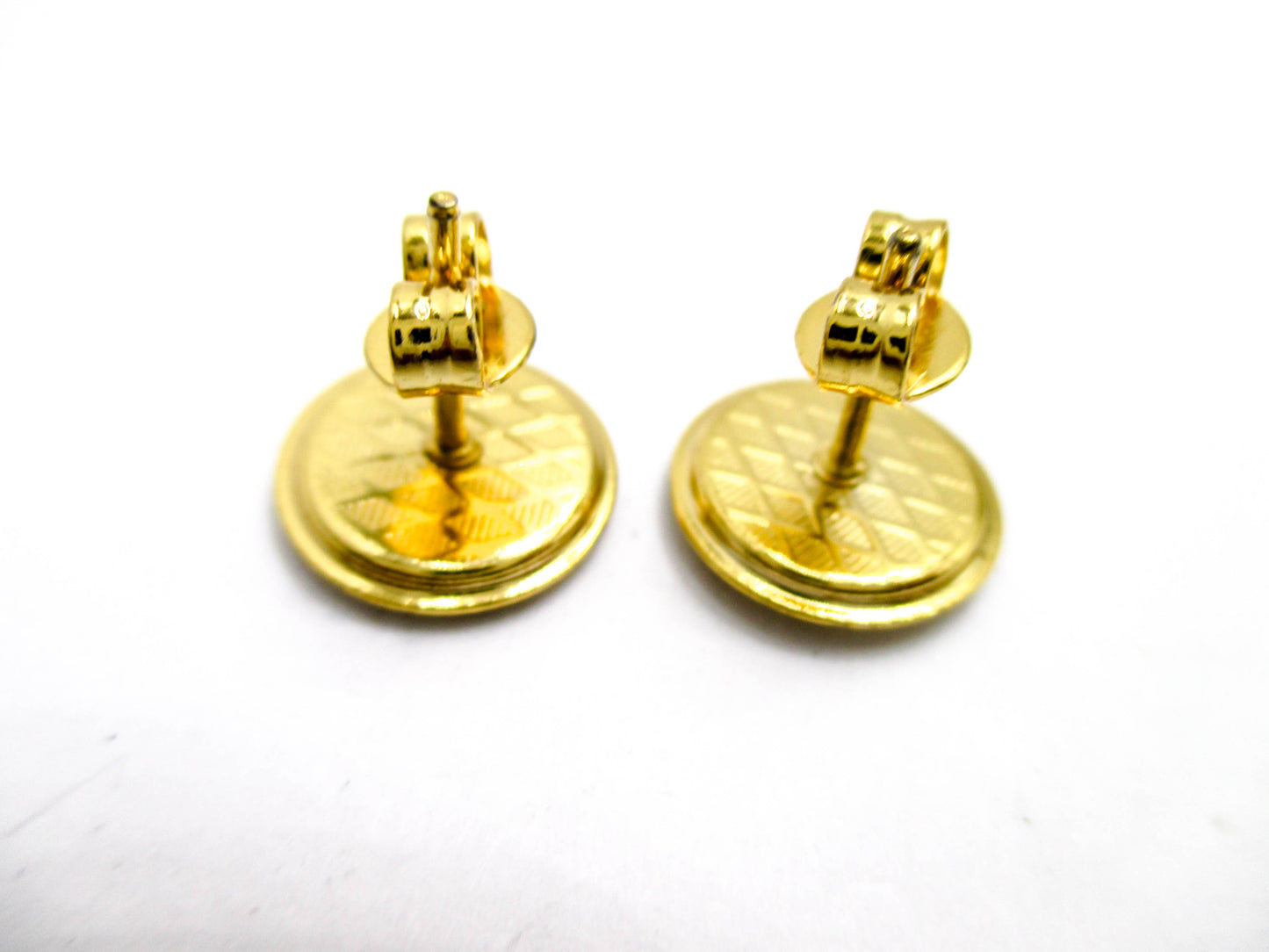 Vintage Dainty Pierced Damascene Earrings