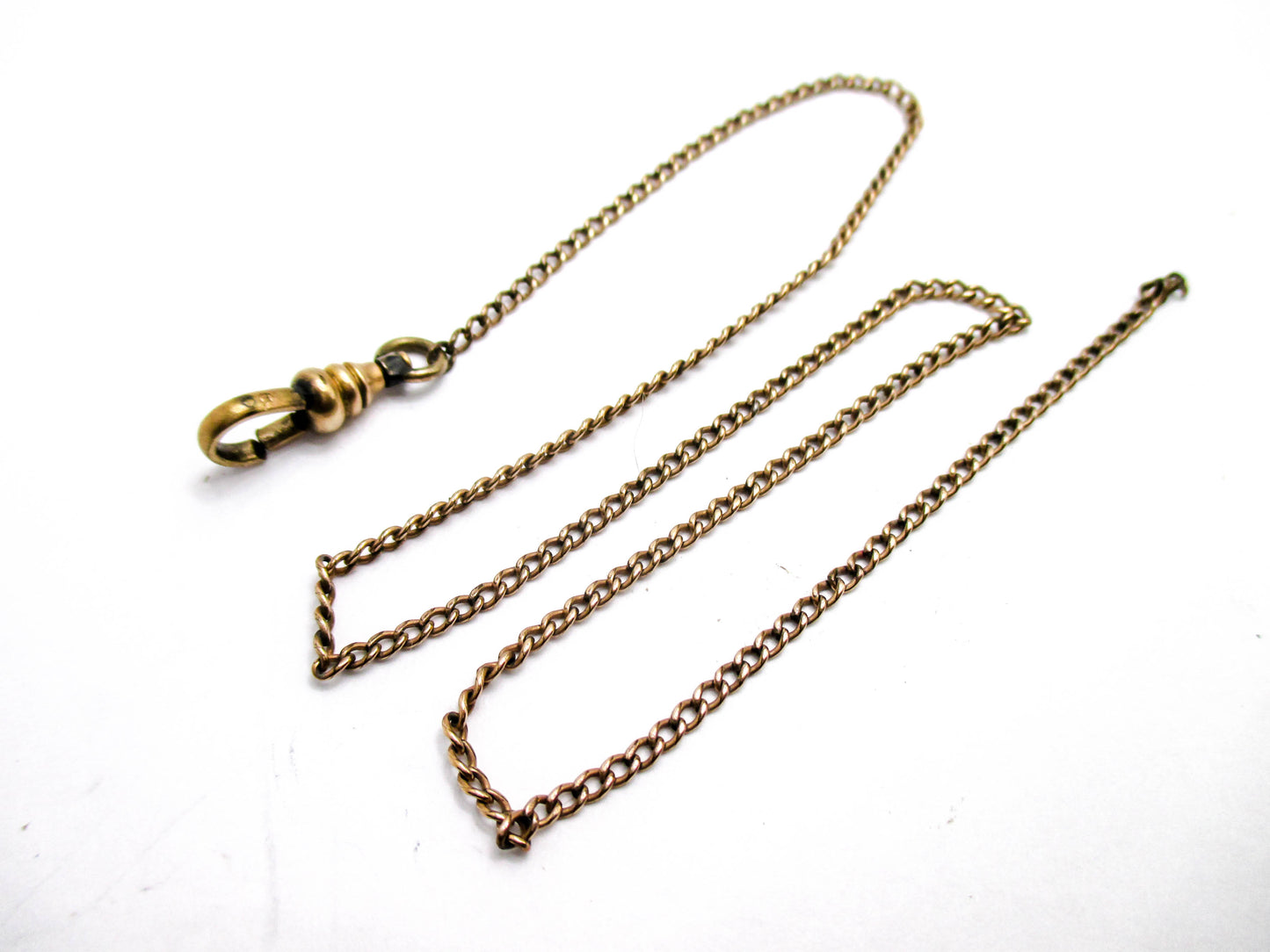 F Signed 20th Century Watch Chain - Round Link 3.5g