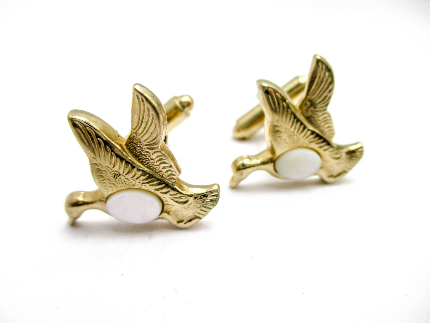 Vintage Duck Cufflinks - Mid 20th Century Hunter's Jewelry