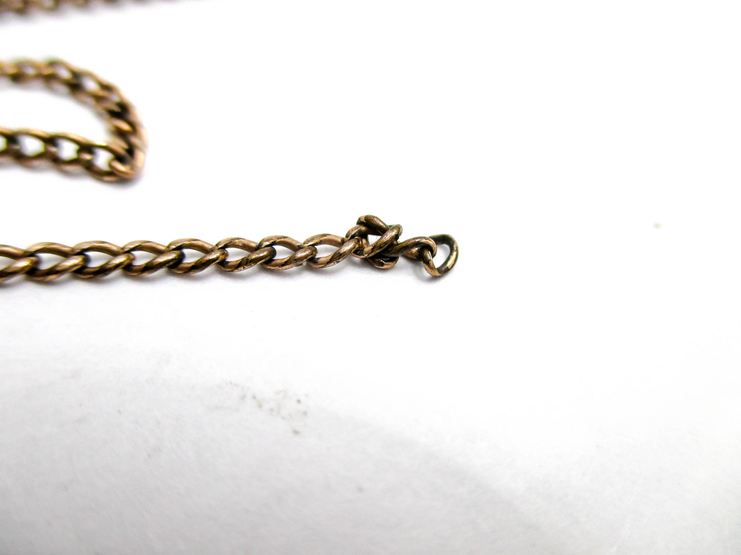 F Signed 20th Century Watch Chain - Round Link 3.5g