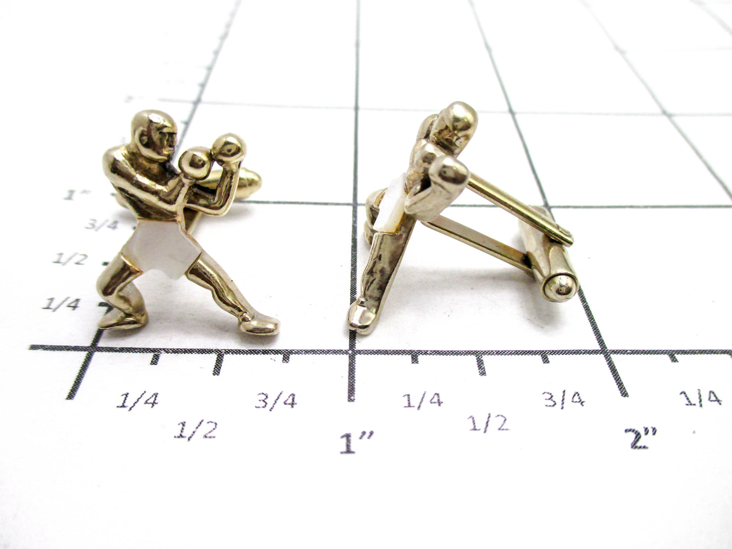 Rare Boxer Cufflinks - Vintage Formal Jewelry for Fighters