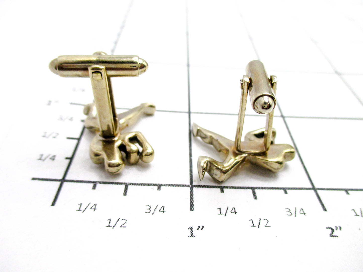 Rare Boxer Cufflinks - Vintage Formal Jewelry for Fighters