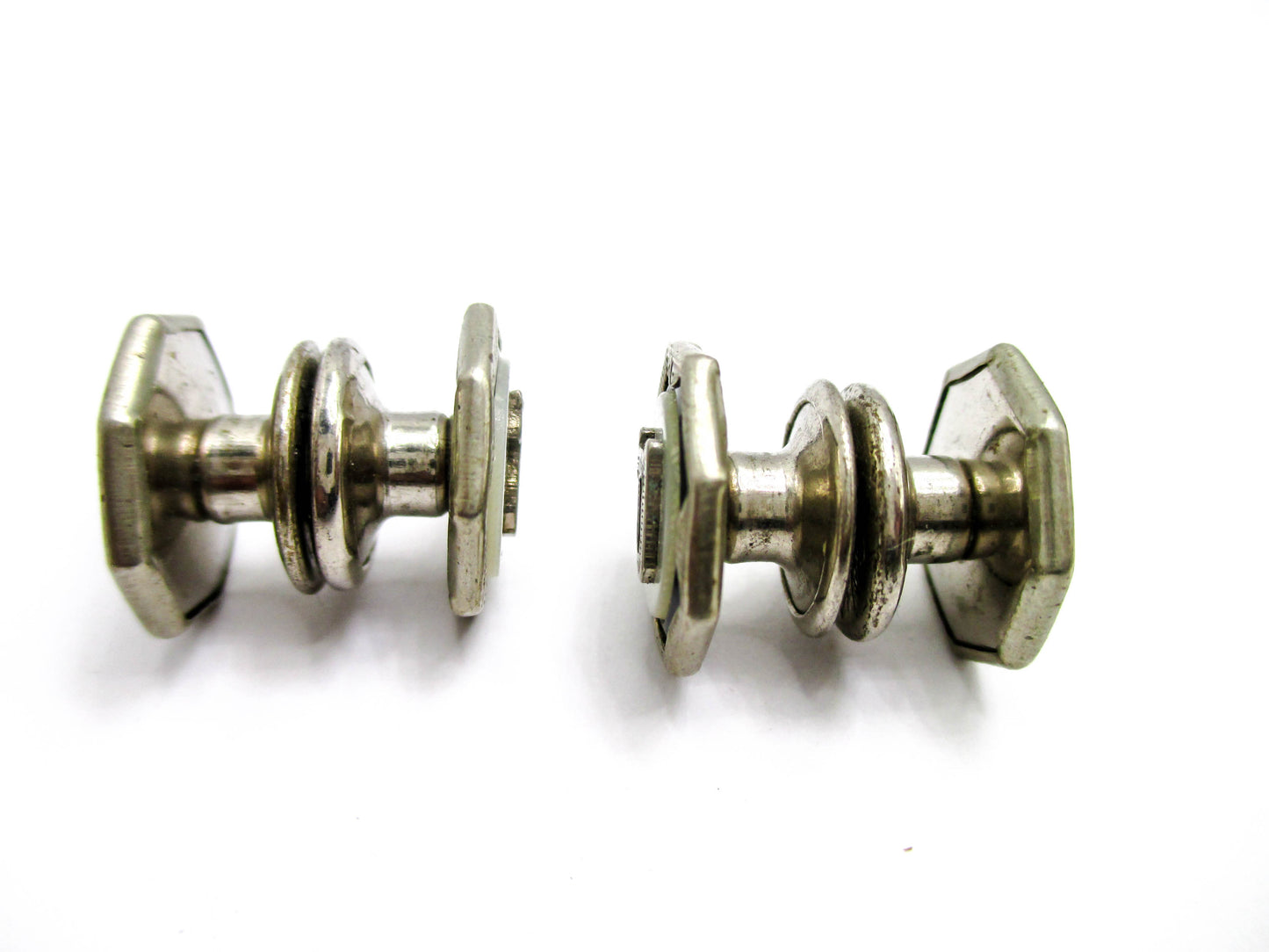 1920s Snap Cufflinks - Letter "P" Centers