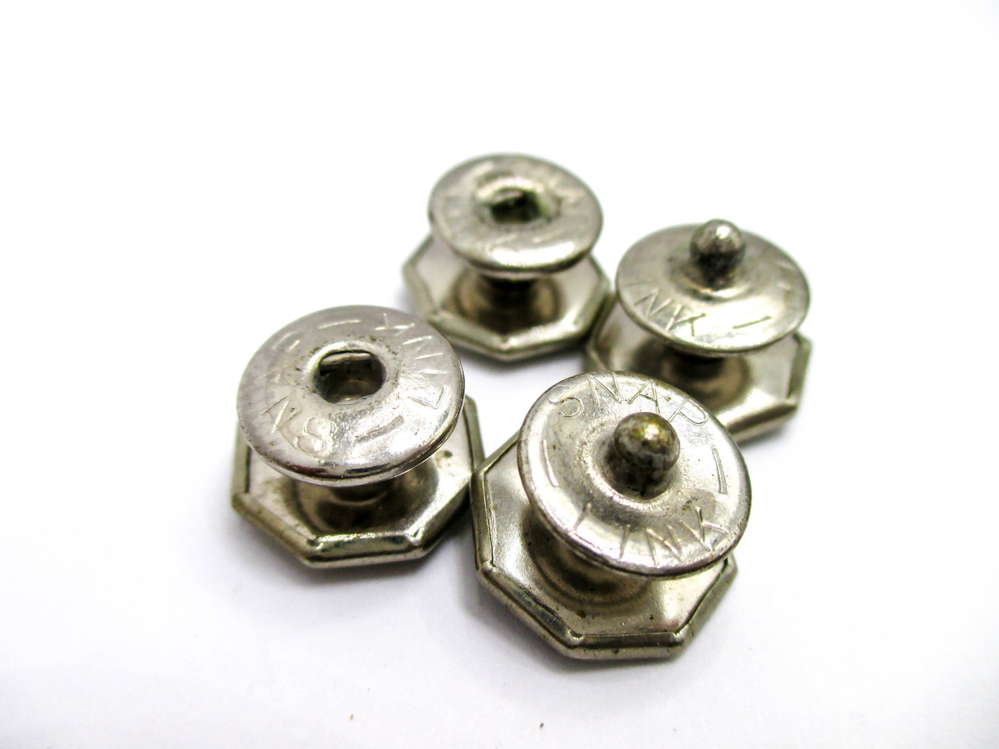 1920s Snap Cufflinks - Letter "P" Centers