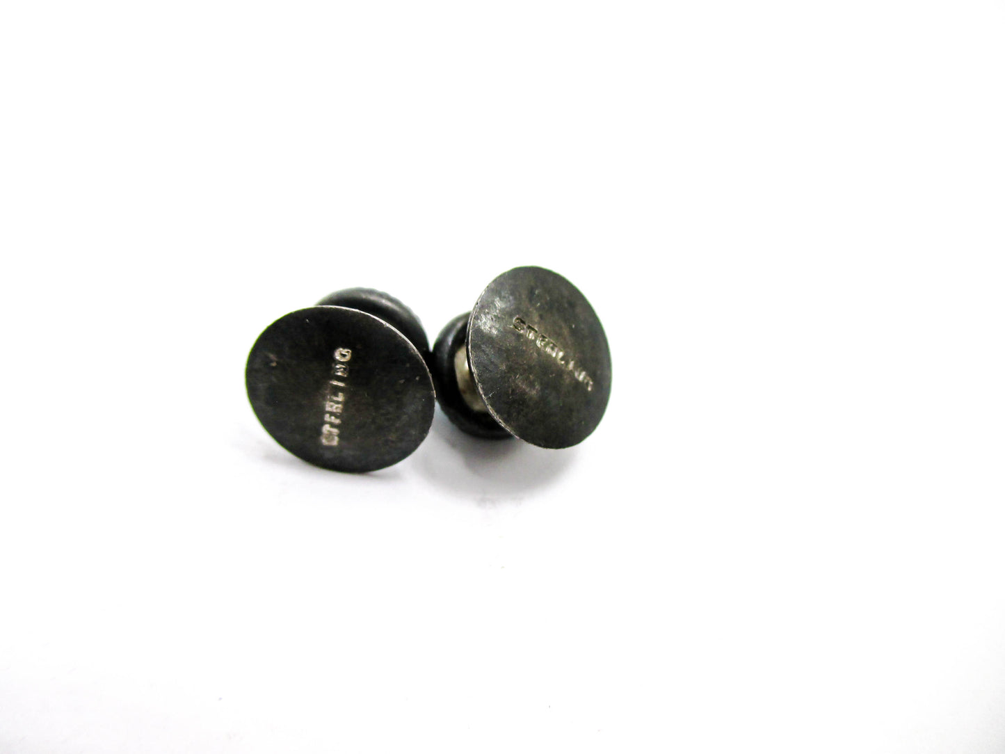 Antique Sterling and Turquoise Stud Set of 2