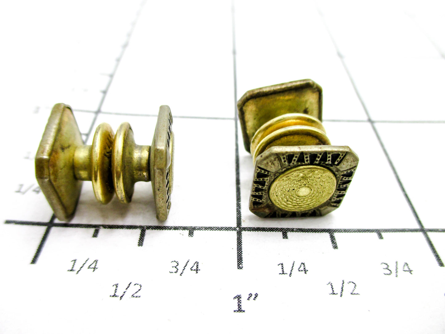 1920s Guilloche Style Cufflinks - Signed B&W - Kum-A-Part