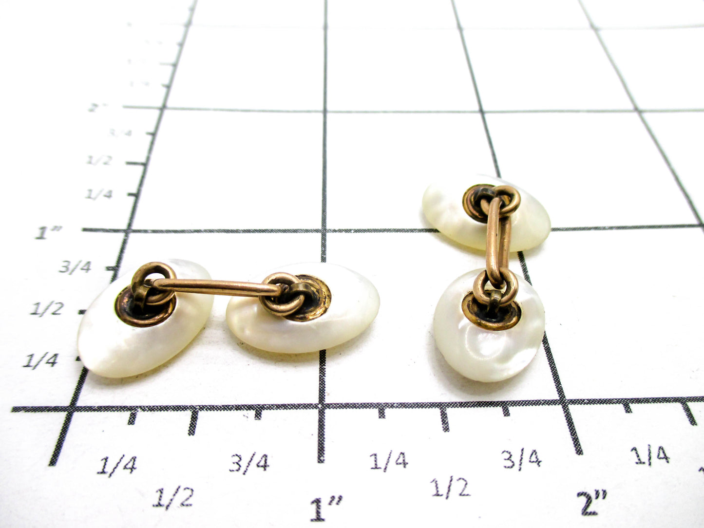Turn of the Century Mother of Pearl Cufflinks