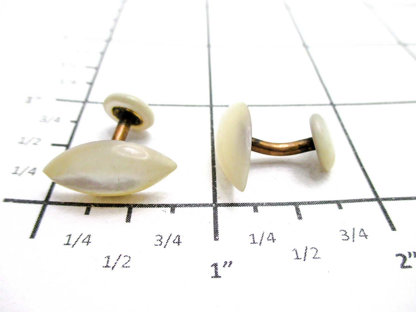 Antique Mother of Pearl Cufflinks - Early 20th Century