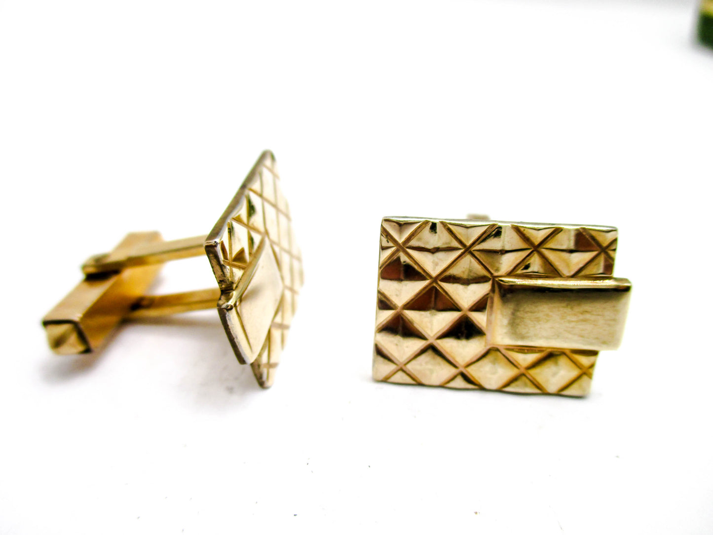 Anson Mid Century Elegance - Gold Tone Stylish Cufflinks