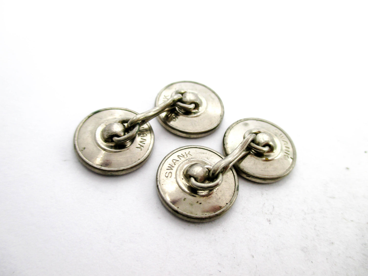 Antique Black Disc 1930s Cufflinks