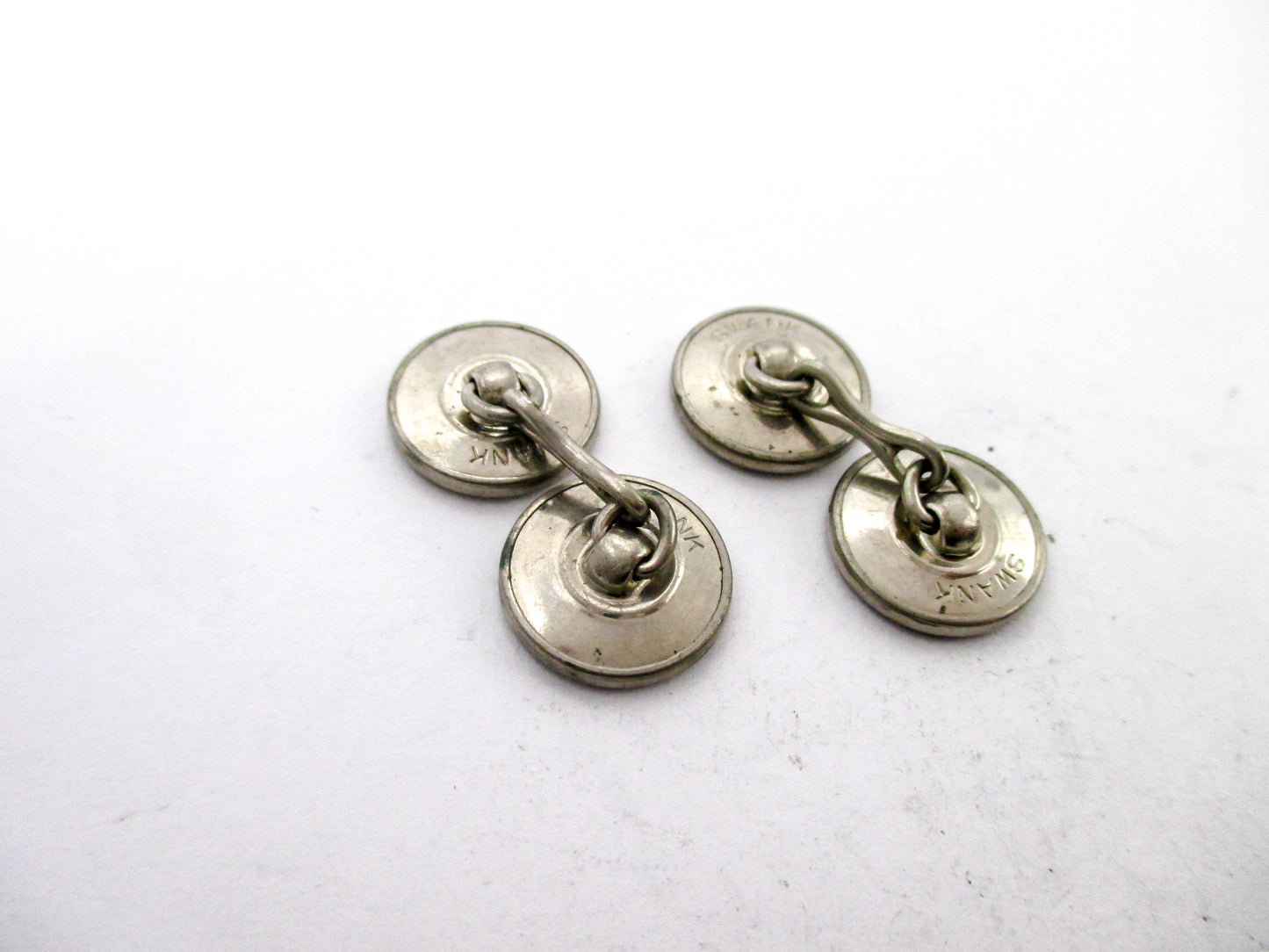 Antique Black Disc 1930s Cufflinks