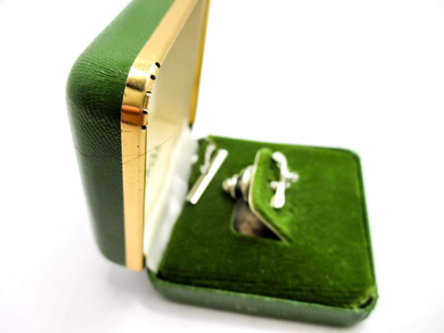 Sterling Wishbone - Diamond Chip Lapel Pin