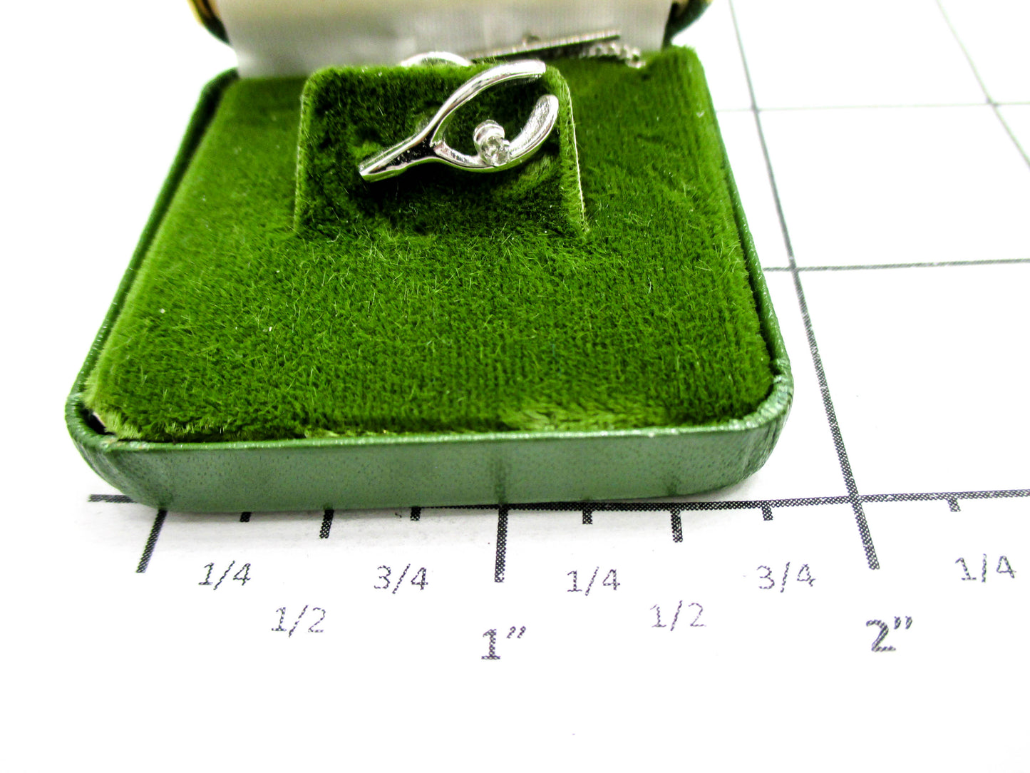 Sterling Wishbone - Diamond Chip Lapel Pin