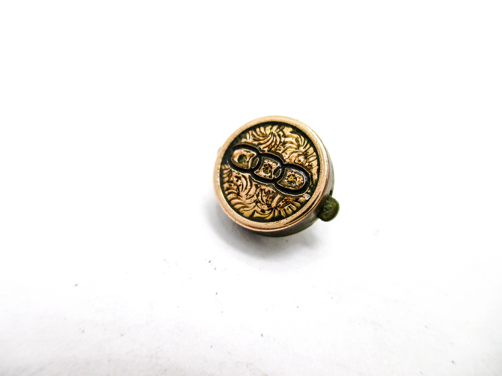 Antique Odd Fellow Jewelry - Taille Dépargne 3 Ring Sud